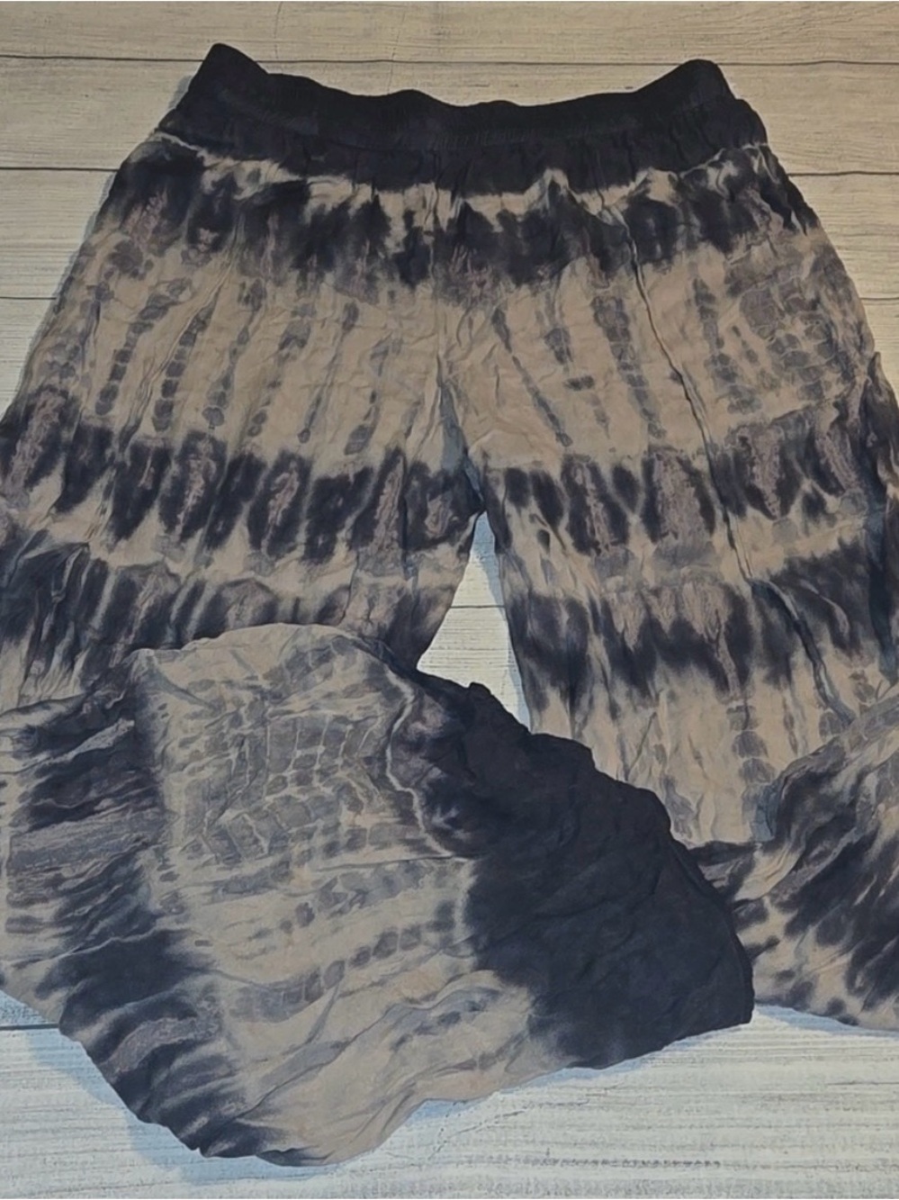 Young Fabulous & Broke Women's Boho Tie Dye Print Split Leg Flowy Pants Size L